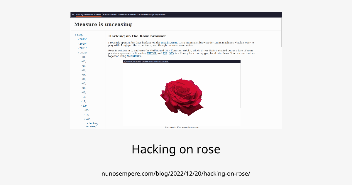 Hacking on rose